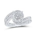 Captivating Cluster Brilliance White Gold Wedding Ring - Alternate view 1 from Splendid Jewellery