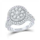 Radiant Love: 10kt White Gold Diamond Cluster Bridal Wedding Engagement Ring - Alternate view 1 from Splendid Jewellery