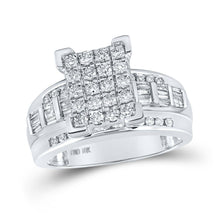Load image into Gallery viewer, Captivating Love&#39;s Embrace Diamond Cluster Bridal Wedding Ring - Alternate view 1 from Splendid Jewellery