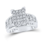 Captivating Love's Embrace Diamond Cluster Bridal Wedding Ring - Alternate view 1 from Splendid Jewellery