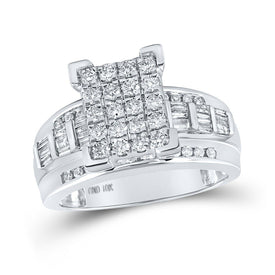 Captivating Love's Embrace Diamond Cluster Bridal Wedding Ring - Alternate view 1 from Splendid Jewellery