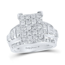Load image into Gallery viewer, The Majestic Brilliance 10kt White Gold Diamond Cluster Bridal Wedding Engagement Ring - Alternate view 1 from Splendid Jewellery