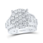 Ethereal Radiance | 10kt White Gold Dazzling Diamond Cluster Bridal Wedding Engagement Ring 3 Cttw - Alternate view 1 from Splendid Jewellery