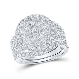 Dazzling Diamond Elegance Wedding Ring Set - Alternate view 1 from Splendid Jewellery
