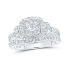 Eternal Love Diamond Halo Bridal Wedding Ring Set - Alternate view 1 from Splendid Jewellery