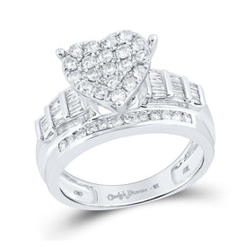 Eternal Love Diamond Heart Bridal Wedding Engagement Ring - Alternate view 1 from Splendid Jewellery
