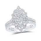 Eternal Love 10kt White Gold Diamond Marquise Bridal Wedding Ring Set - Alternate view 1 from Splendid Jewellery