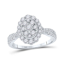 Load image into Gallery viewer, Captivating Love's Embrace 10kt White Gold Oval Diamond Bridal Wedding Ring - Alternate view 1 from Splendid Jewellery