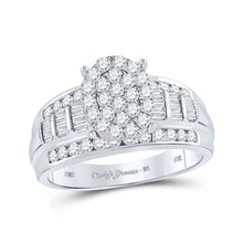 Load image into Gallery viewer, Radiant Love: 10kt White Gold Oval Diamond Bridal Wedding Ring - Alternate view 1 from Splendid Jewellery