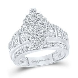 Radiant Love 10kt White Gold Diamond Oval Bridal Wedding Engagement Ring - Alternate view 1 from Splendid Jewellery
