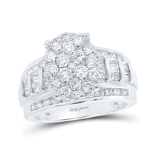 Load image into Gallery viewer, Dazzling Love Affair | 10kt White Gold Round Diamond Oval Bridal Wedding Engagement Ring 2 Cttw | Splendid Jewellery - Alternate view 1 from Splendid Jewellery