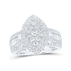 Eternal Brilliance | 10kt White Gold Oval Diamond Bridal Wedding Ring Band Set 1-1/4 Cttw - Alternate view 1 from Splendid Jewellery