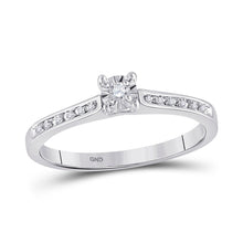 Load image into Gallery viewer, Eternal Love 10kt White Gold Round Diamond Solitaire Bridal Wedding Engagement Ring - Alternate view 1 from Splendid Jewellery