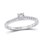 Eternal Love 10kt White Gold Round Diamond Solitaire Bridal Wedding Engagement Ring - Alternate view 1 from Splendid Jewellery