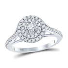Eternal Love 10kt White Gold Round Diamond Solitaire Bridal Wedding Engagement Ring 1/2 Cttw - Alternate view 1 from Splendid Jewellery