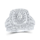 Captivating Love's Embrace Diamond Halo Bridal Wedding Ring Set - Alternate view 1 from Splendid Jewellery