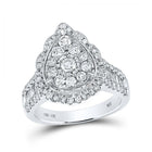 Radiant Tears 10kt White Gold Diamond Teardrop Bridal Wedding Ring - Alternate view 1 from Splendid Jewellery