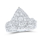 Captivating Teardrop Brilliance Wedding Ring Set - Alternate view 1 from Splendid Jewellery