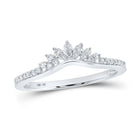 Sparkling Elegance: 10kt White Gold Diamond Enhancer Wedding Band Top view from the 10Kt White Gold Womens Round Diamond Enhancer Wedding Band 1 6 Cttwpin210334 collection by Splendid Jewellery