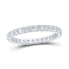 Sparkling Love: 10kt White Gold Round Diamond Eternity Wedding Band Top view from the 10Kt White Gold Womens Round Diamond Eternity Wedding Band 7 8 Cttwpin212994 collection by Splendid Jewellery