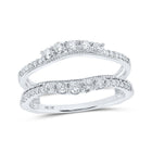 Radiant Diamond Wrap Enhancer Wedding Band in 10kt White Gold Top view from the 10Kt White Gold Womens Round Diamond Wrap Enhancer Wedding Band 1 2 Cttwpin213048 collection by Splendid Jewellery