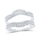 Radiant Love 10kt White Gold Diamond Wrap Enhancer Top view from the 10Kt White Gold Womens Round Diamond Wrap Enhancer Wedding Band 1 2 Cttwpin213085 collection by Splendid Jewellery