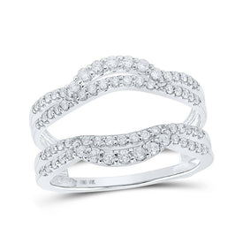 Radiant Love 10kt White Gold Diamond Wrap Enhancer Top view from the 10Kt White Gold Womens Round Diamond Wrap Enhancer Wedding Band 1 2 Cttwpin213085 collection by Splendid Jewellery