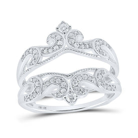 Dazzling Diamond Embrace Wedding Band Top view from the 10Kt White Gold Womens Round Diamond Wrap Enhancer Wedding Band 1 3 Cttwpin213049 collection by Splendid Jewellery