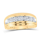 1 Carat Channel-Set Diamond Wedding Band in 10kt Yellow Gold for Men product  Top View from Splendid Jewellery