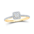 Captivating 10kt Golden Halo Diamond Wedding Ring - A Mesmerizing Symbol of Love and Commitment product  Top View from Splendid Jewellery