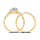 Eternal Love 10kt Yellow Gold Diamond Wedding Ring Set product Side View from Splendid Jewellery