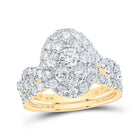 Golden Halo Brilliance Wedding Ring Set product  Top View from Splendid Jewellery