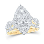 Enchanted Love | 10kt Yellow Gold Diamond Marquise Bridal Wedding Ring Set 2 Cttw product  Top View from Splendid Jewellery