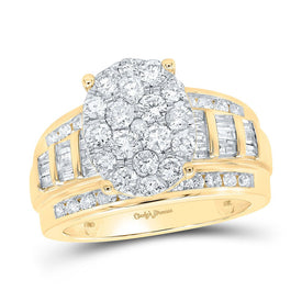 Radiant Love 10kt Yellow Gold Oval Diamond Bridal Wedding Ring product  Top View from Splendid Jewellery