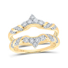 Elegant 10kt Yellow Gold Diamond Wrap Enhancer Wedding Band 1/2 Cttw product  Top View from Splendid Jewellery