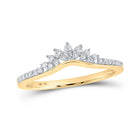 Radiant Reflections: 10kt Yellow Gold Diamond Enhancer Wedding Band product  Top View from Splendid Jewellery