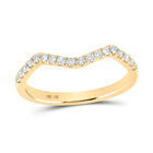 Splendid Jewellery 10kt Yellow Gold Diamond Curved Enhancer Wedding Band - Top View