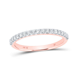 14kt Rose Gold Radiant Love Wedding Band - Top View