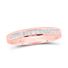 Radiant Love 14kt Rose Gold Diamond Wedding Band - Top View