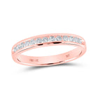 14kt Rose Gold Radiant Love Wedding Band - Top View