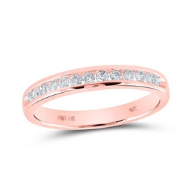 14kt Rose Gold Radiant Love Wedding Band - Top View