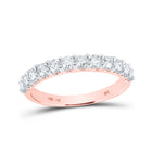 14kt Rose Gold Diamond Eternity Wedding Band - A Timeless Symbol of Love and Commitment - Top View