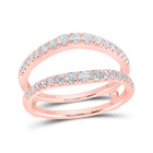 14kt Rose Gold Diamond Wrap Enhancer Wedding Band: A Radiant Touch of Elegance - Top View
