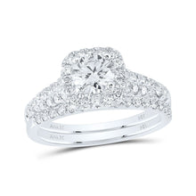 Load image into Gallery viewer, Enchanting Emerald Brilliance Wedding Ring Set - Top View