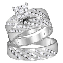 Load image into Gallery viewer, Eternal Love Diamond Wedding Set - Top View