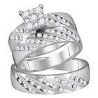Eternal Love Diamond Wedding Set - Top View