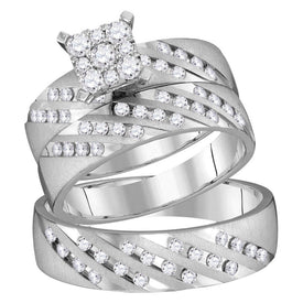 Eternal Love Diamond Wedding Set - Top View