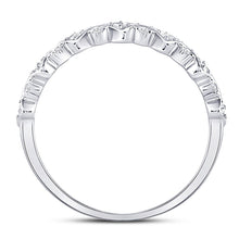 Load image into Gallery viewer, Radiant Love: 14kt White Gold Pear Diamond Halo Bridal Wedding Engagement Ring - Side View