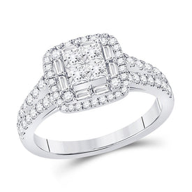 Captivating Cluster Brilliance Diamond Ring - Top View