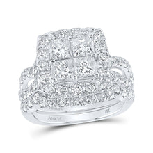 Load image into Gallery viewer, Captivating Love's Embrace Diamond Wedding Ring Set - Top View